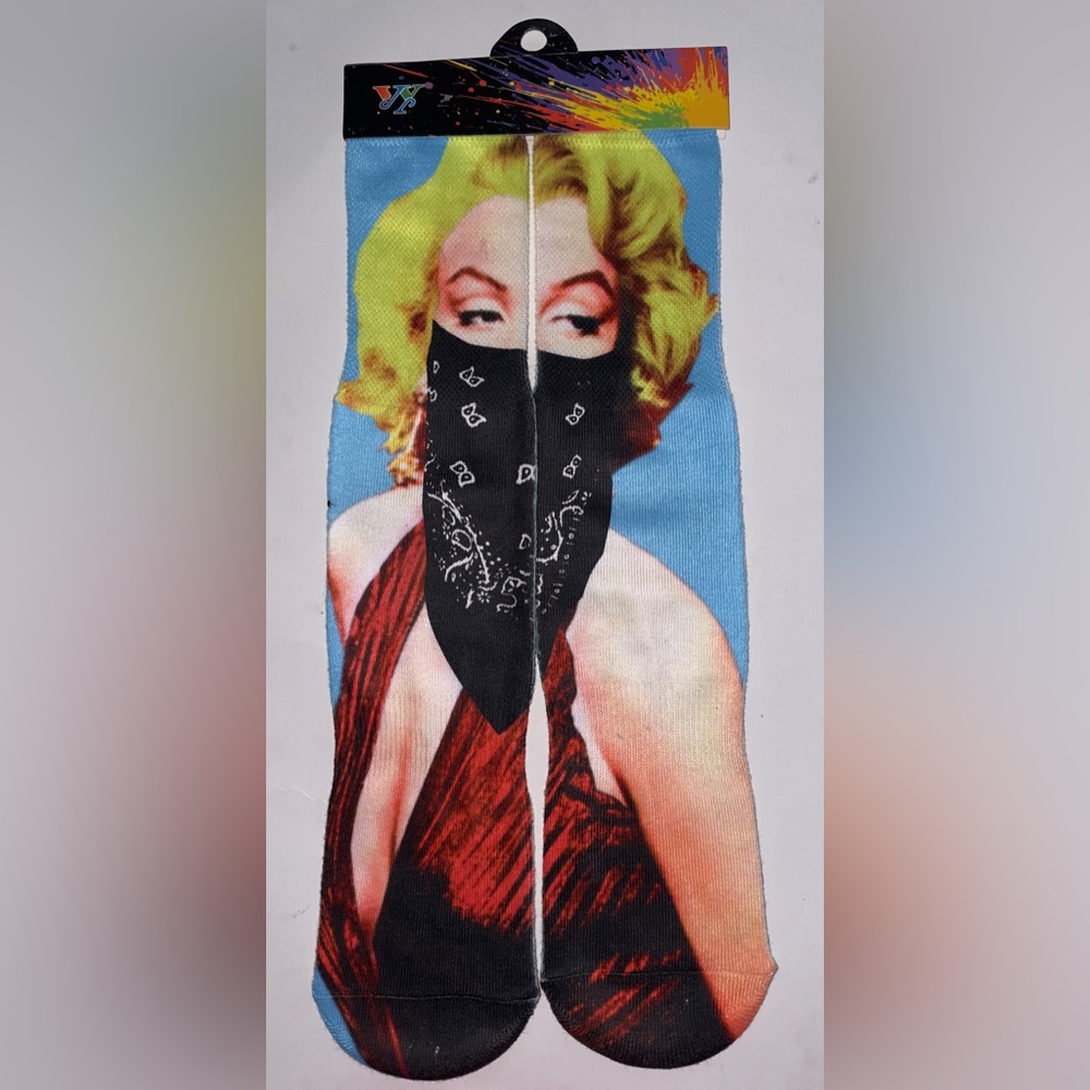 Marilyn Monroe Black Bandanna socks